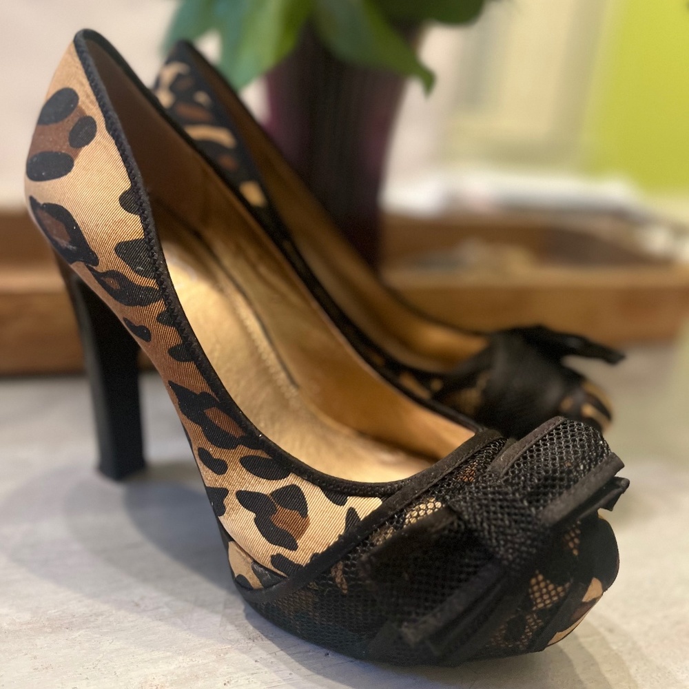 BCBG Leopard Print Paris Pumps